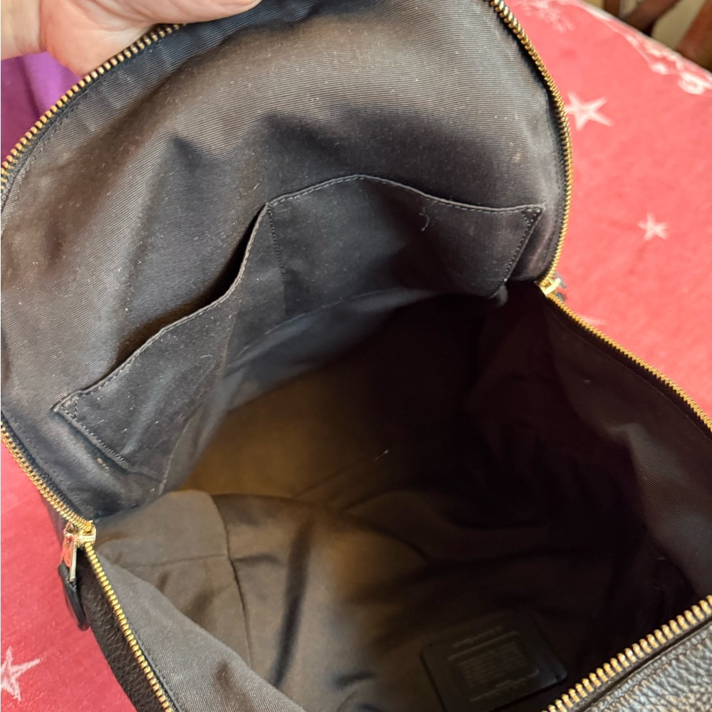 Coach 29004 Charlie Pebble Letter Black Backpack - Picture 10 of 16